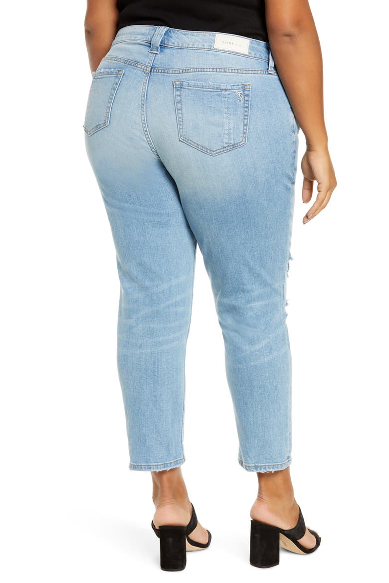 Distressed Crop Boyfriend Jeans, Alternate, color, THEA