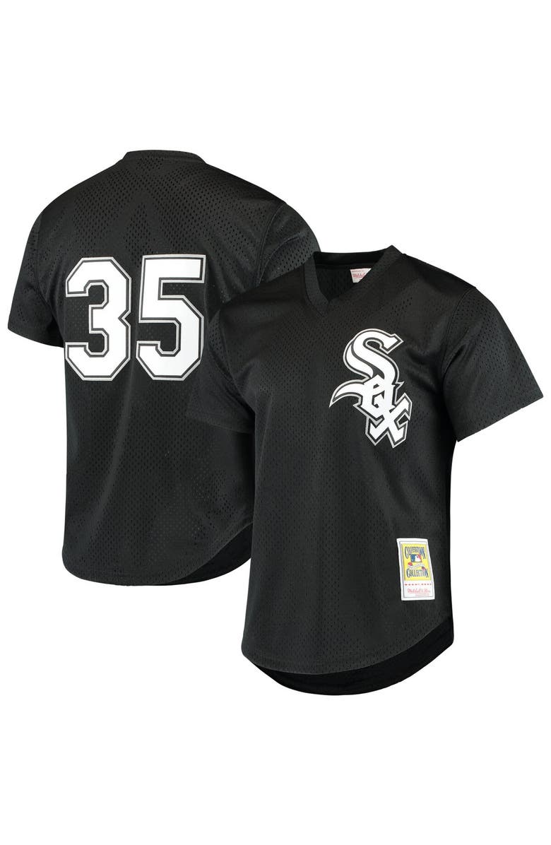 Mitchell & Ness Men's Mitchell & Ness Frank Thomas Black Chicago White Sox Cooperstown Mesh Batting Practice Jersey, Main, color, Black