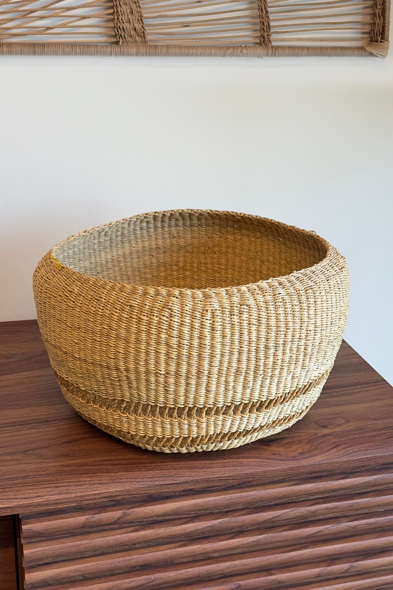Handwoven 1 String Round Planter Basket, Alternate, color, Natural