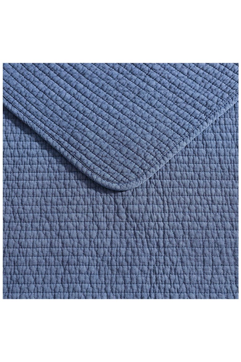 Seashore Stitch Cotton Full/Queen Quilt Set, Alternate, color, NAVY
