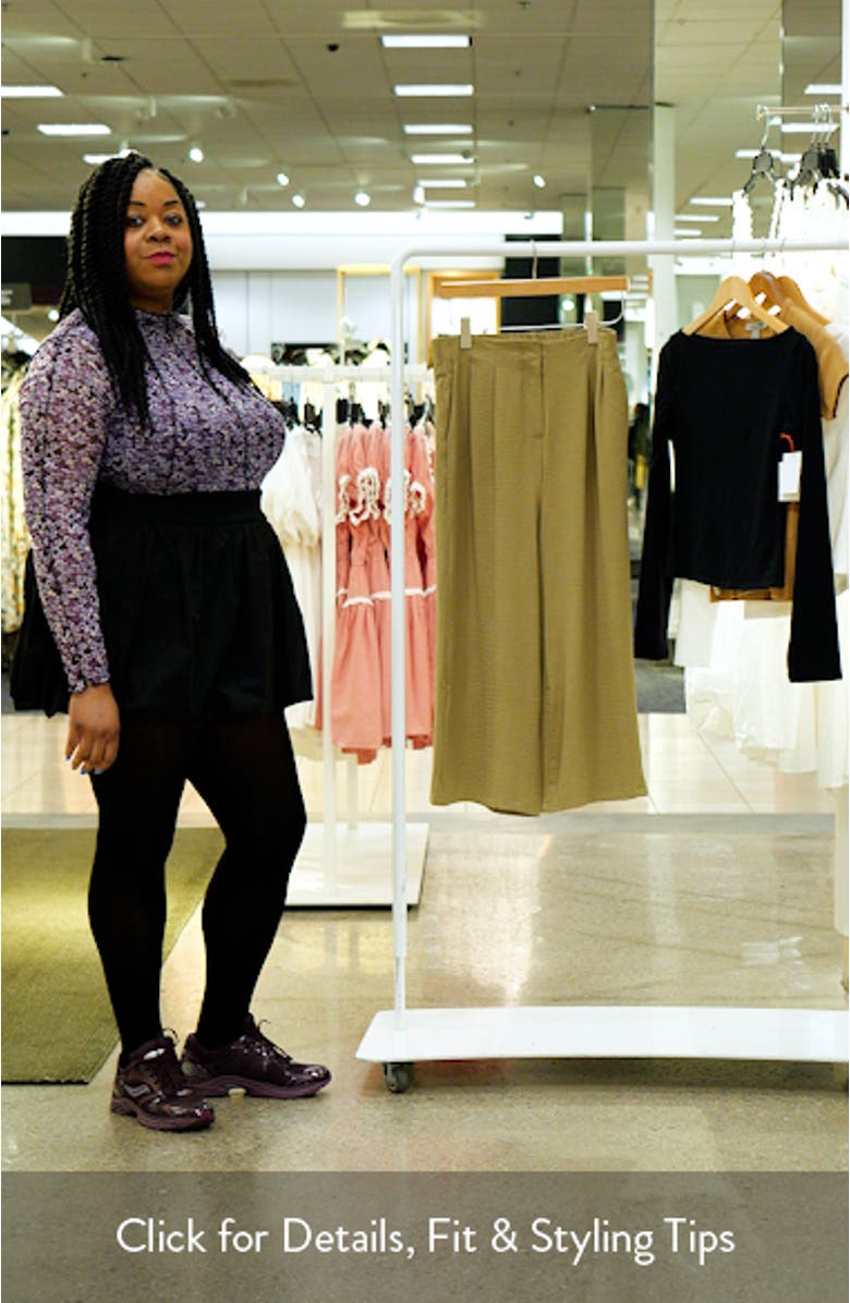 Textured Ankle Wide Leg Pants, sales video thumbnail