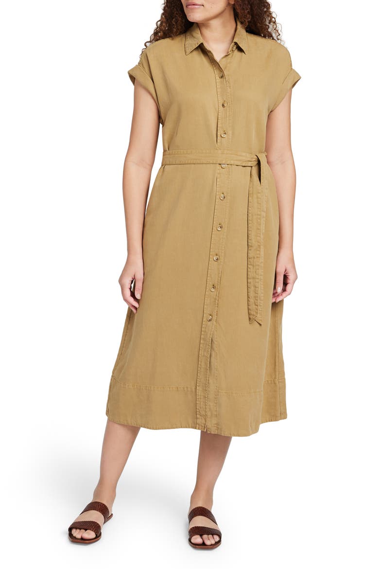 Arlie Short Sleeve Shirtdress, Main, color, ANTIQUE BRONZE
