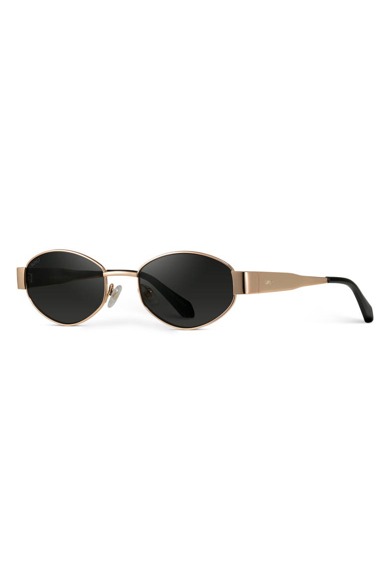 Verona - 54mm Oval Metal Sunglasses, Alternate, color, Gold Black