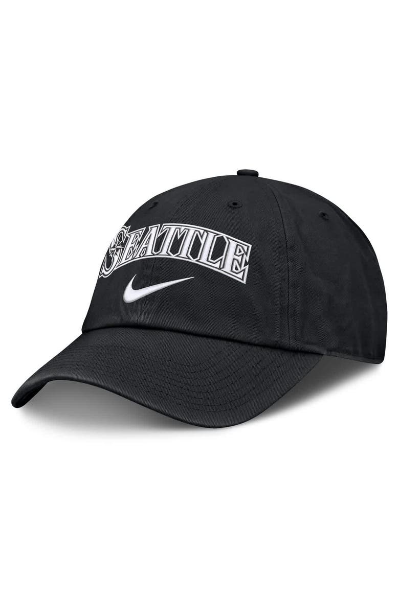 Men's Nike  Black Seattle Mariners Primetime Club Adjustable Hat, Main, color, Black