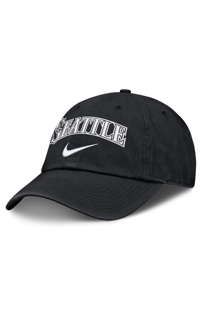 Nike Men's Nike Black Seattle Mariners Primetime Club Adjustable Hat, Main, color, Black