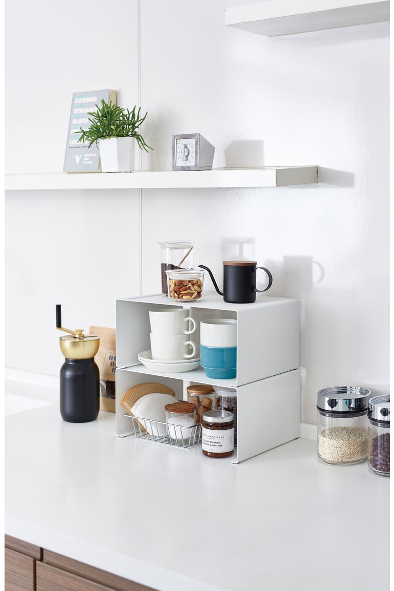 Stackable Countertop Shelf, Alternate, color, WHITE