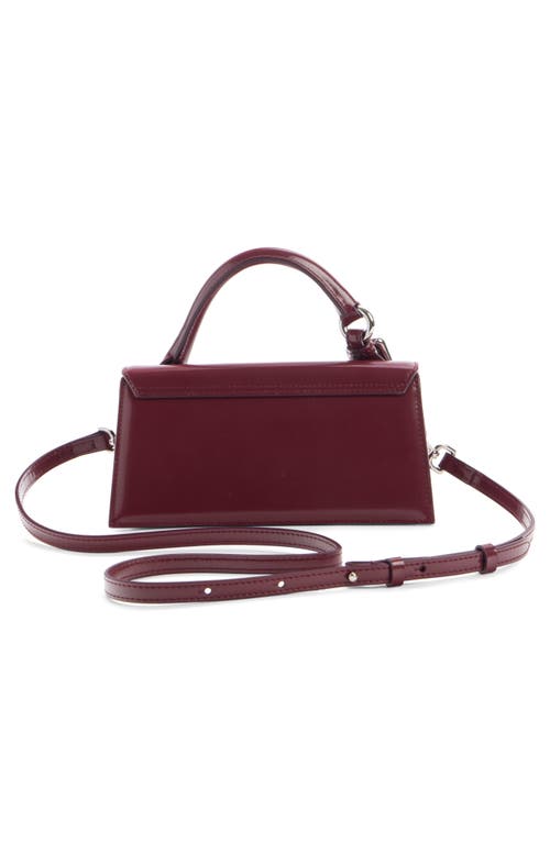 Jacquemus Burgundy Brusched Leather Le Chiquito Long Boucle Handbag In Red
