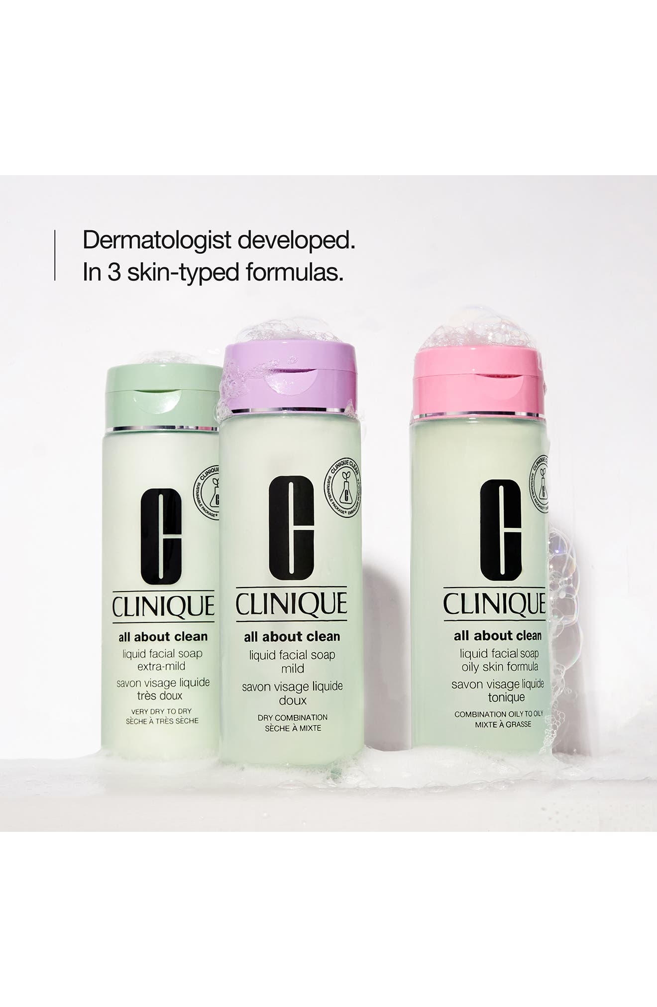 Жидкое очищающее мыло для лица Clinique All About Clean увеличенный объём — фото 2