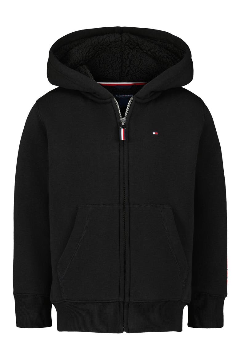 Kids' Fleece Lined Zip Hoodie, Main, color, BLACK