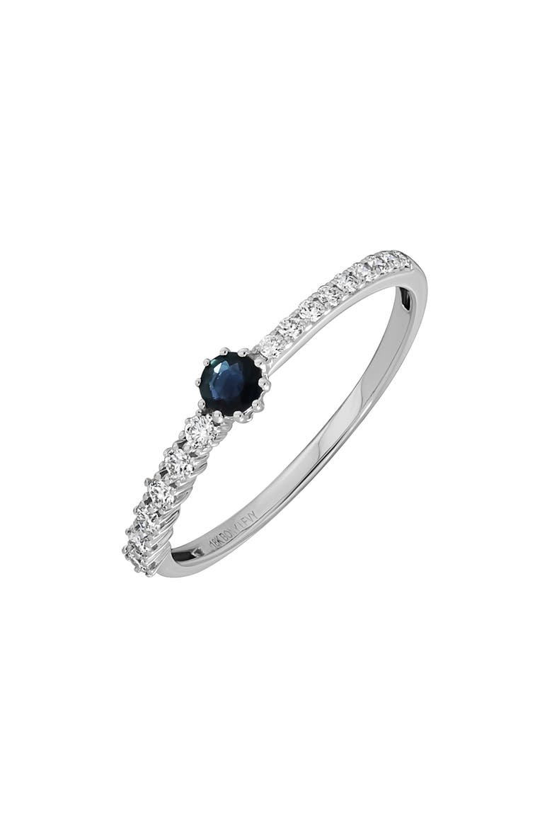 El Mar Trend Diamond & Sapphire Ring (Nordstrom Exclusive), Main, color, 18K WHITE GOLD