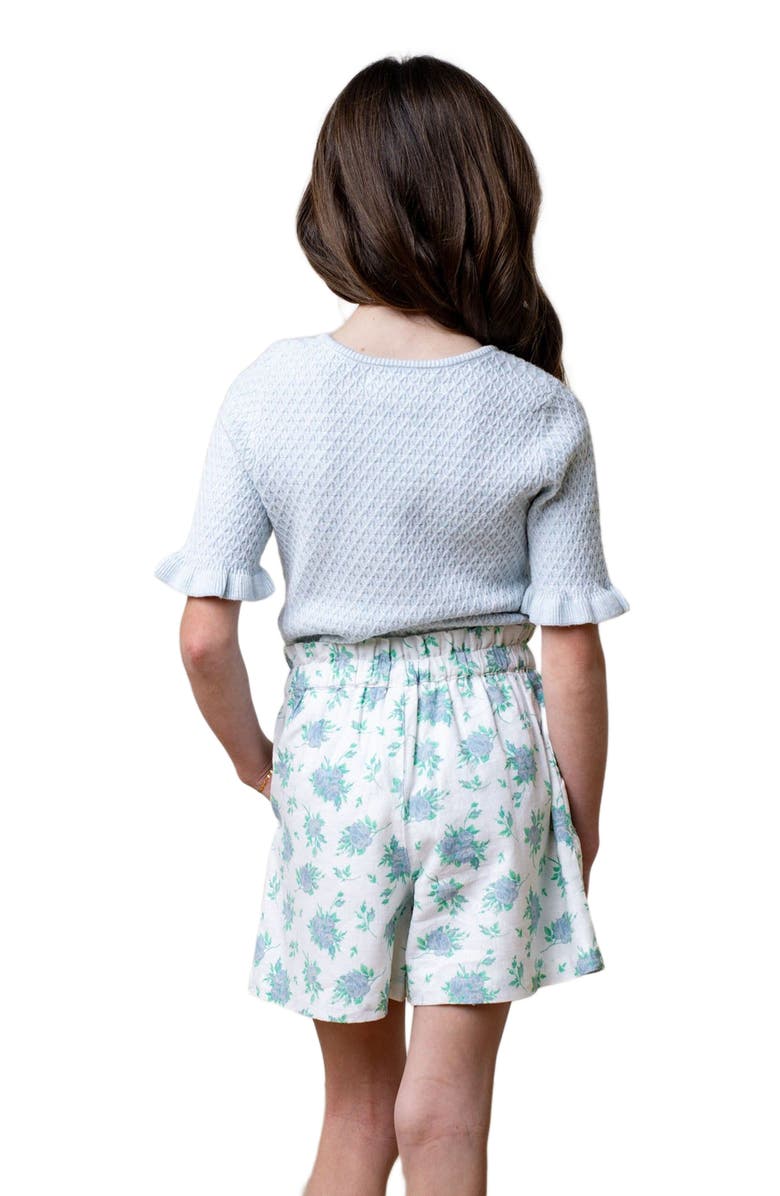 Hope & Henry Girls' Pull-On Cinched Waist Linen Short, Kids, Alternate, color,