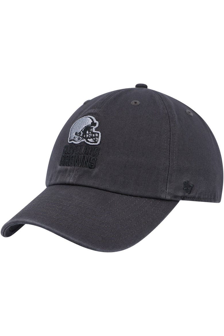 Men's '47 Charcoal Cleveland Browns Clean Up Tonal Adjustable Hat, Main, color, Charcoal