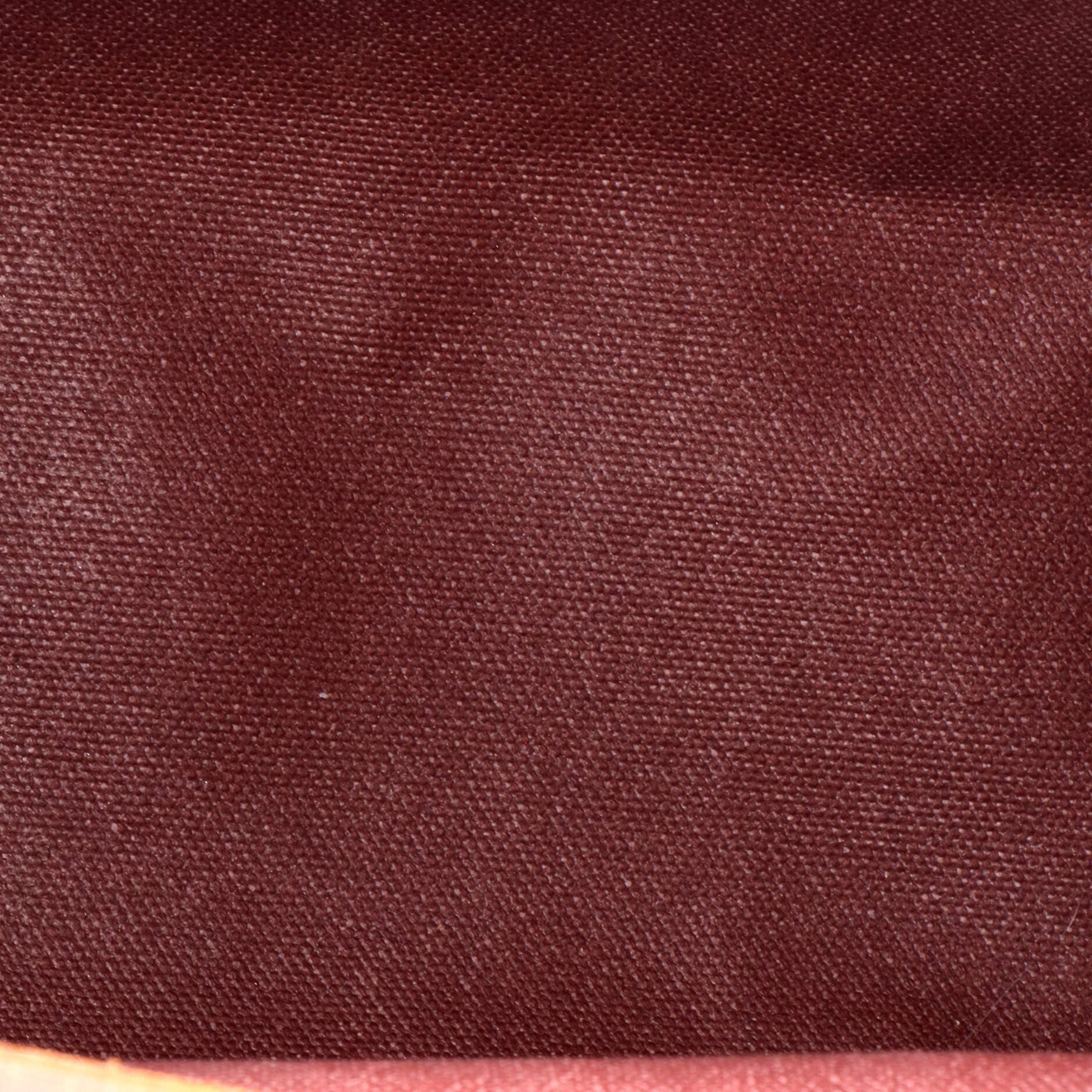 Pre-Owned Hermes Herbag Zip Leather and Toile 39, Alternate, color, Marron D'inde