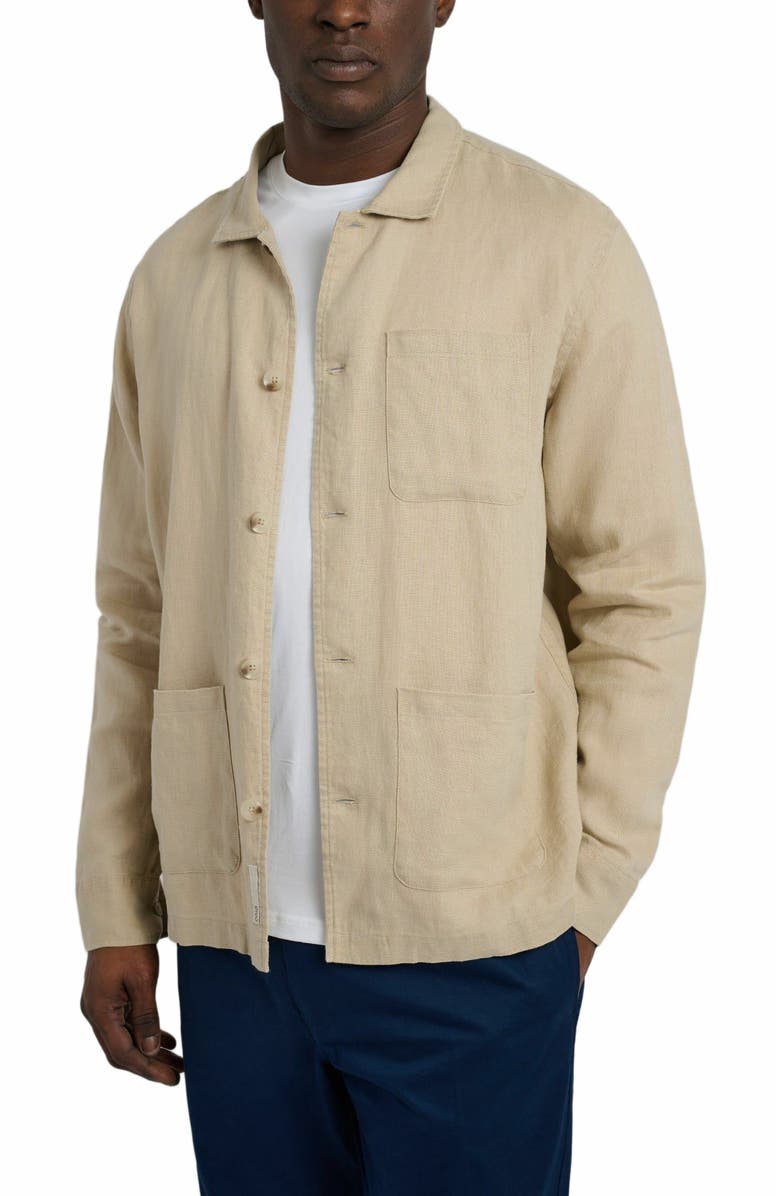 Onia Linen Overshirt, Alternate, color, 