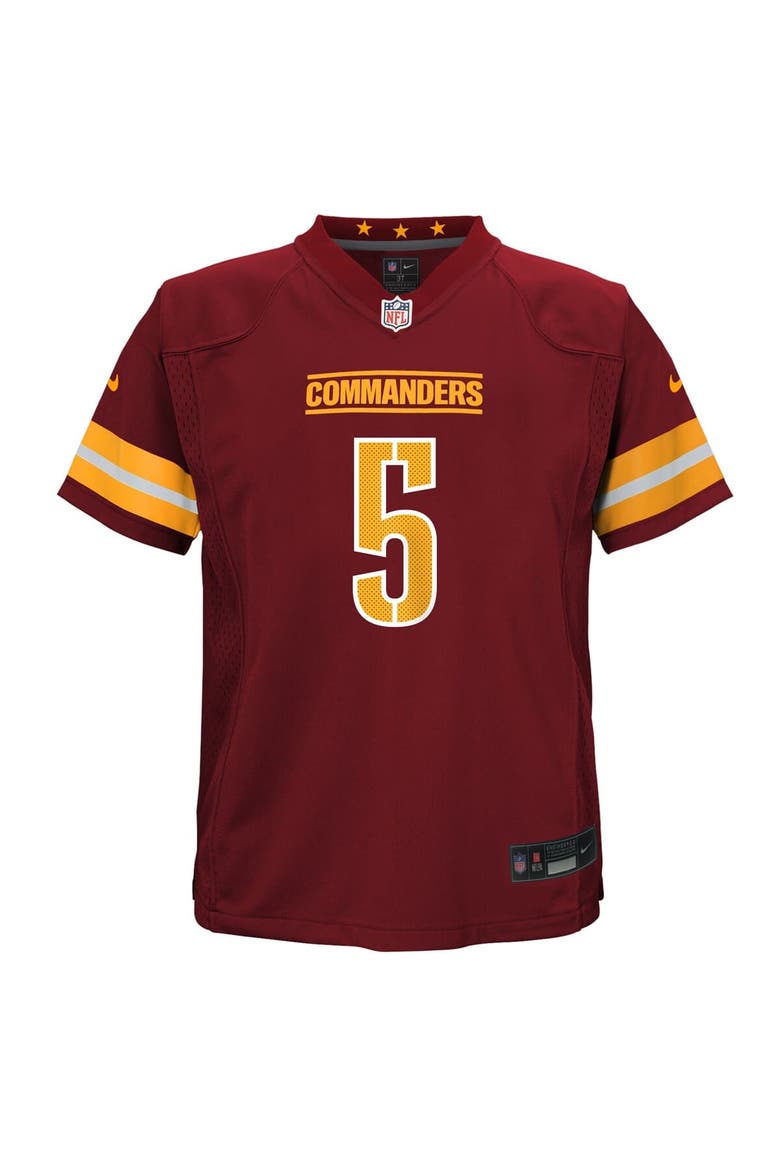 Preschool Nike Jayden Daniels Burgundy Washington Commanders Team Player Game Jersey, Alternate, color, Burgundy