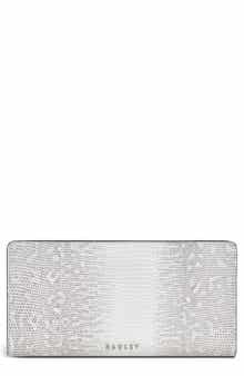 Large Coin Street Lizard Embossed Leather Wallet