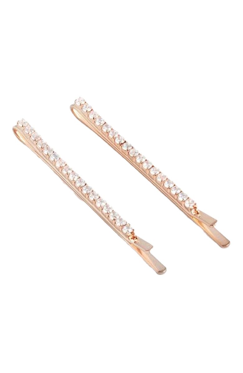 NUME Glam Sparkle 6-pcs Hair Pin Bundle, Alternate, color, Rose Gold And Silver
