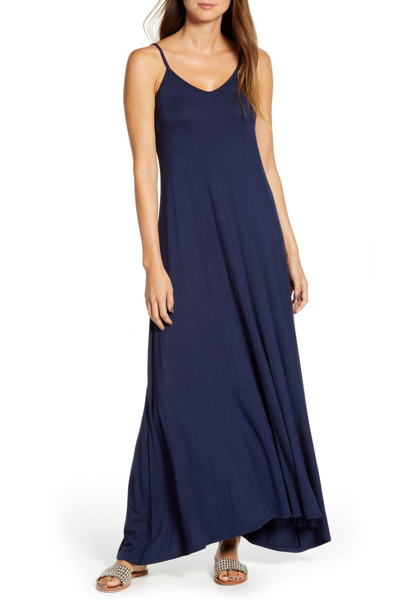 Maxi Dress, Main, color, NAVY