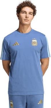 adidas Men's adidas Blue Argentina National Team FIFA x World Cup Alphaskin T-Shirt