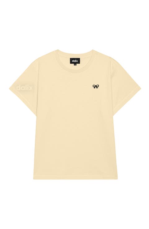 Womens Bow Lightweight High Waisted Tee