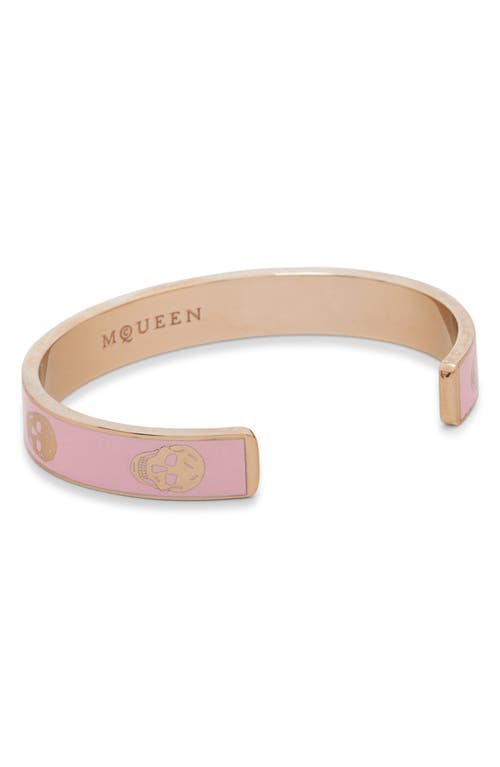 Alexander Mcqueen Mcqueen Thin Skull Enamel Cuff Bracelet
