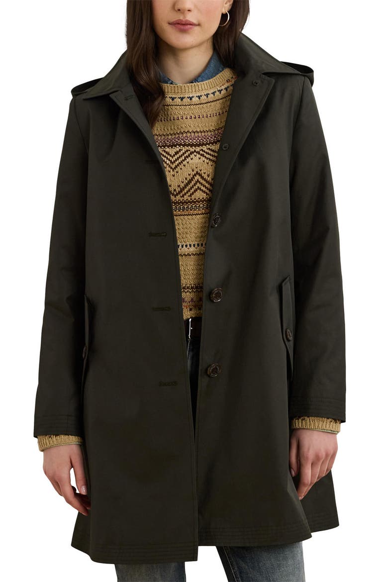 Longline Raincoat with Removable Hood, Main, color, LITCHFIELD
