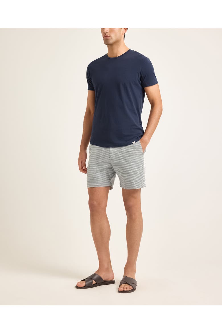 Bulldog X Jacquard Mid-Length Swim Shorts, Alternate, color, NAVY/CLOUD