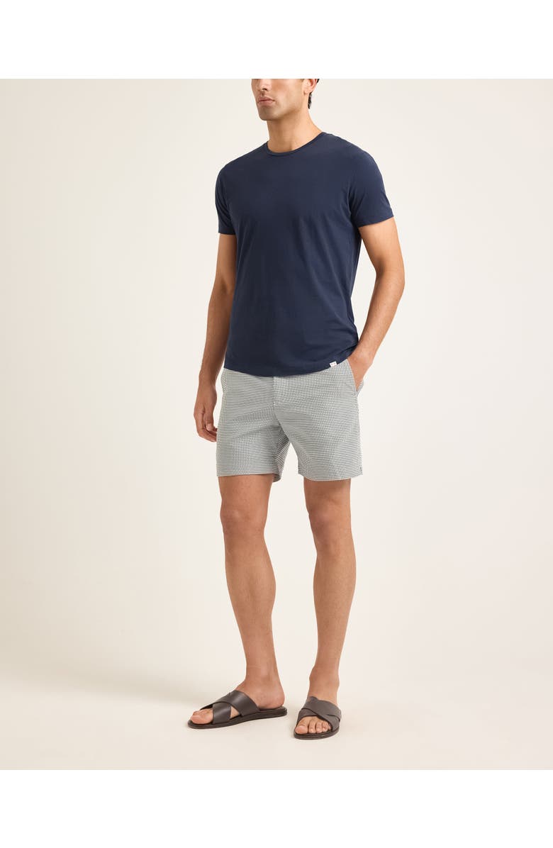 Orlebar Brown Bulldog X Jacquard Mid-Length Swim Shorts, Alternate, color, Navy/Cloud