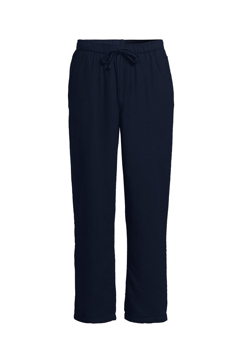 High Pile Fleece Lined Flannel Pajama Pants, Alternate, color, Radiant Navy