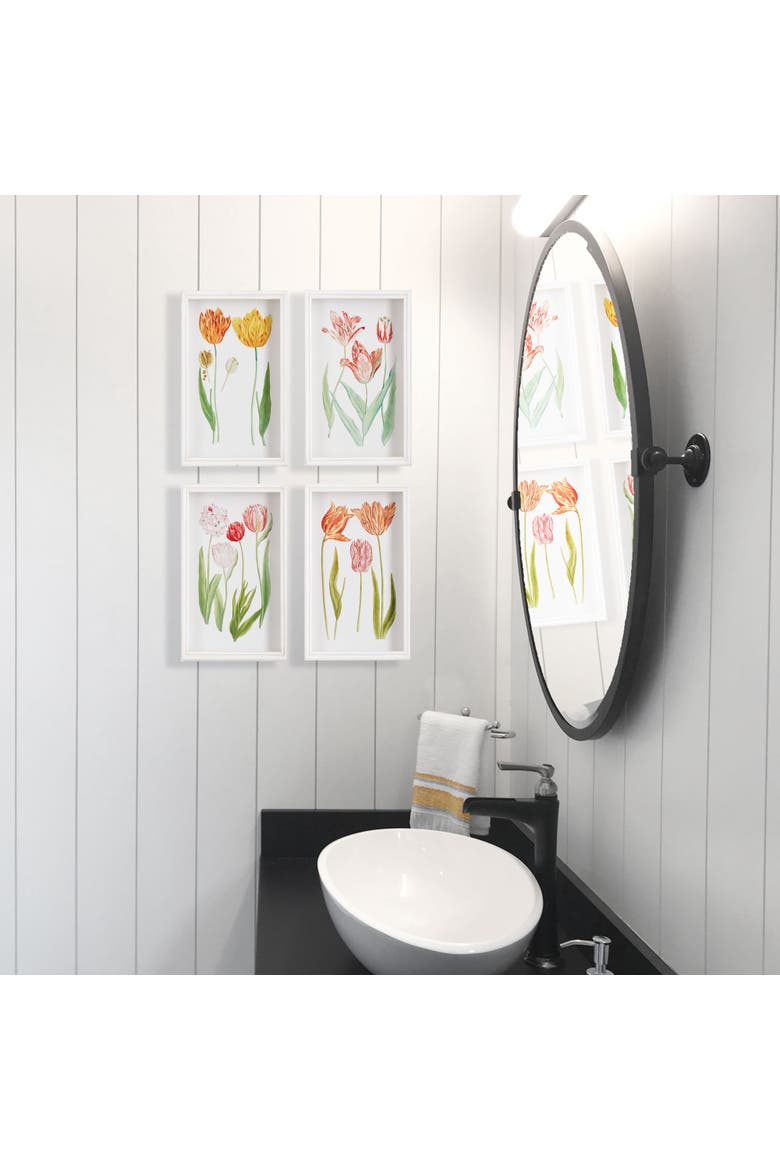 Tulip Prints Set of 4, Alternate, color, Green