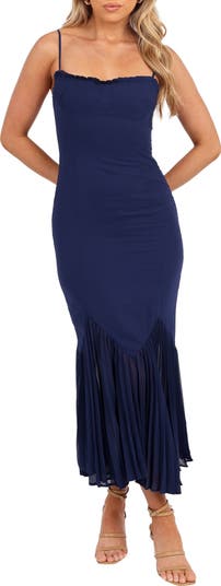 Ashton Pleated Hem Midi Dress