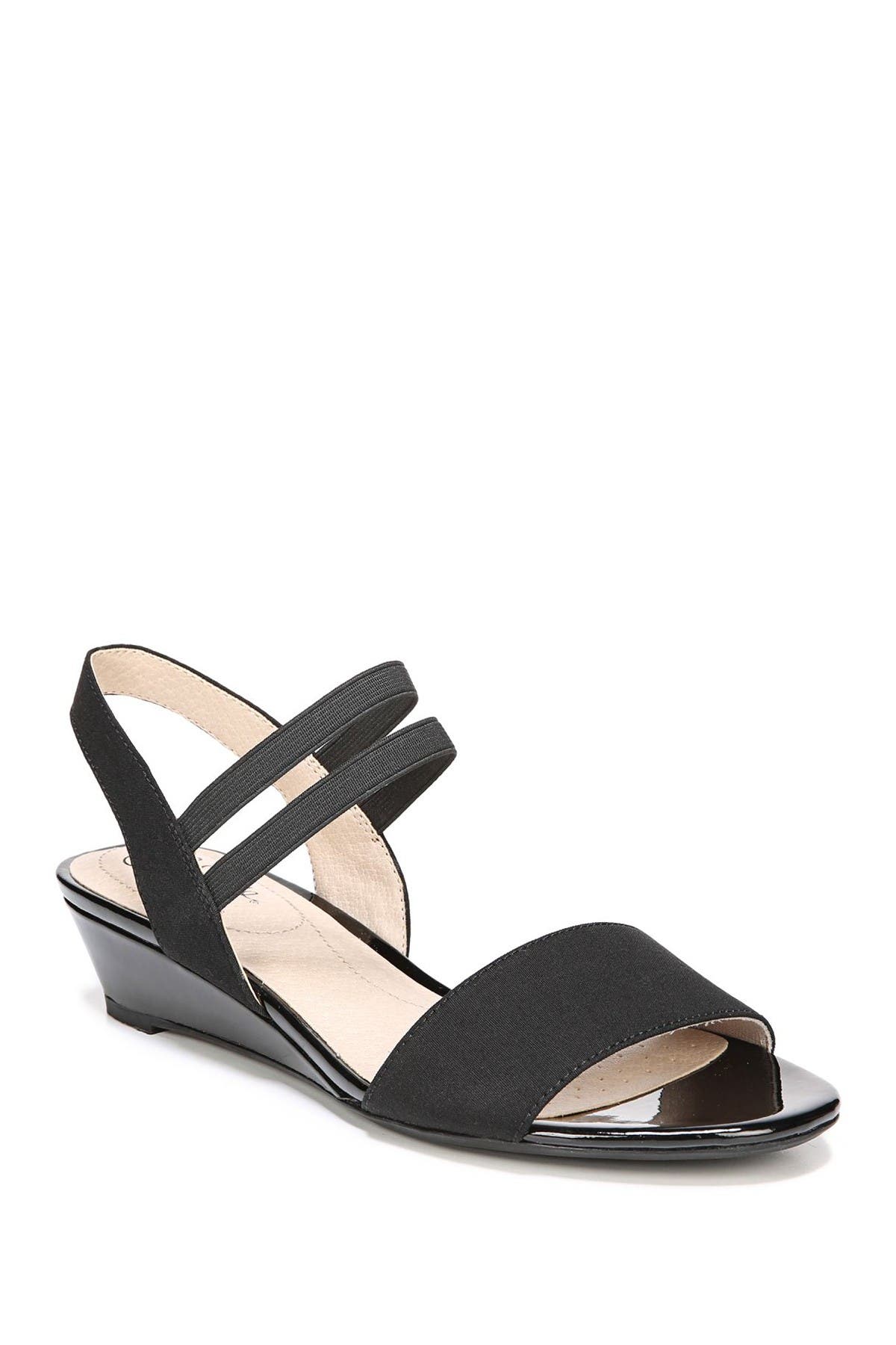LifeStride SHOES Yolo Wedge Sandal, Main, color, Black