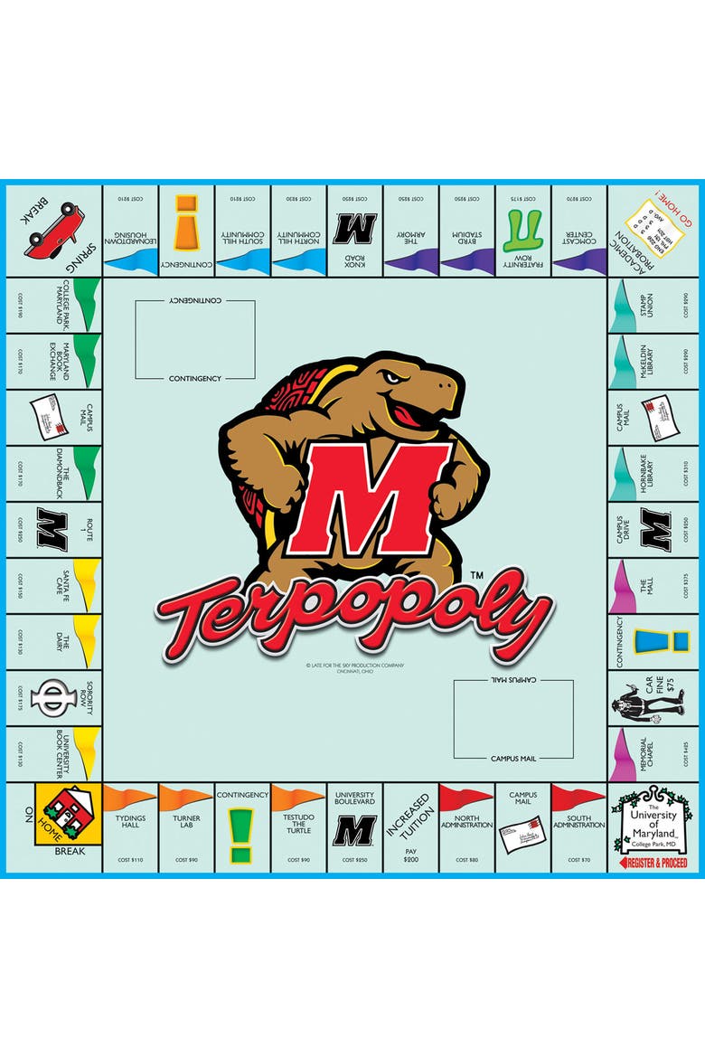 University of Maryland Terpopoly Monopoly Board Game, Alternate, color, Multicolored