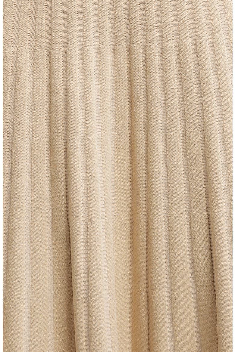 Metallic Rib Maxi Skirt, Alternate, color, BISCOTTI/GOLD
