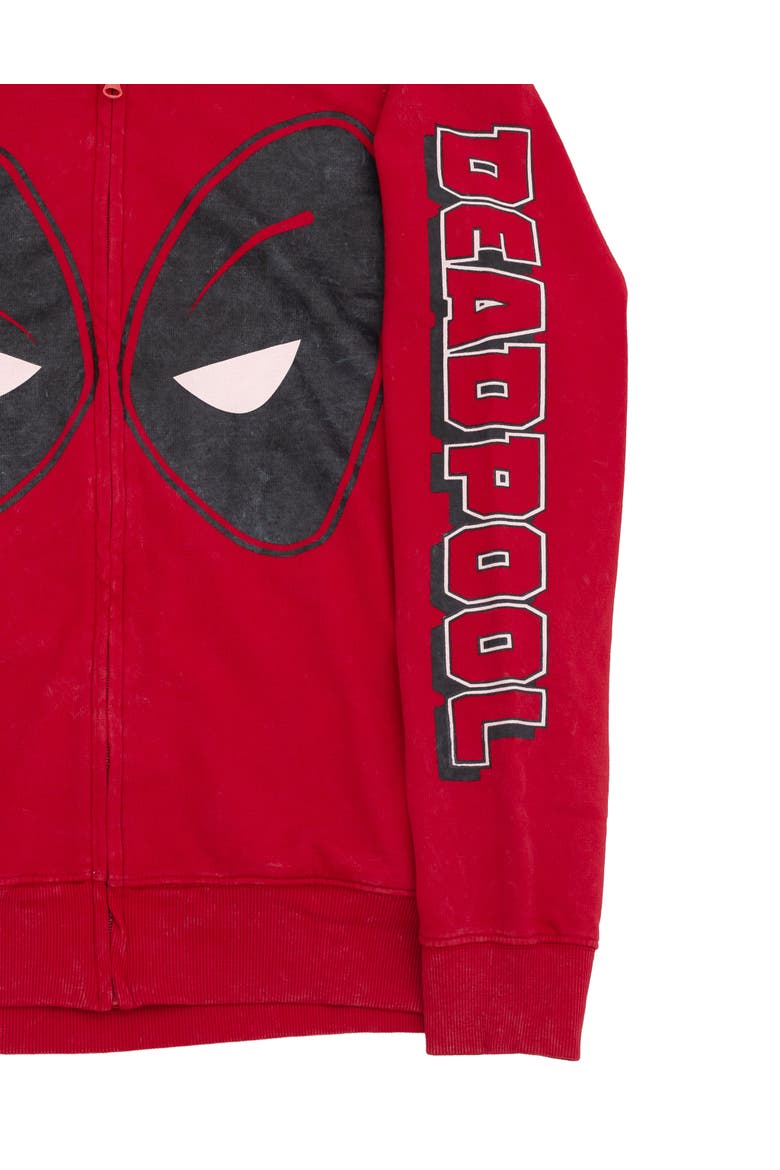 Deadpool and Wolverine Fleece Zip Up Hoodie, Alternate, color, Deadpool Mineral Red