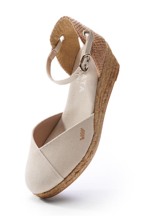 Viscata Pubol Canvas Espadrille Wedges In Beige