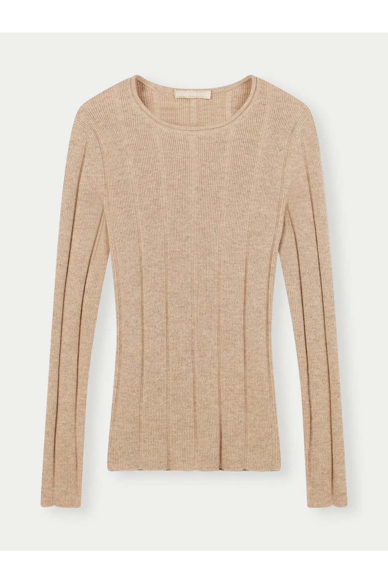 C-Neck Cashmere Sweater, Main, color, warm grey