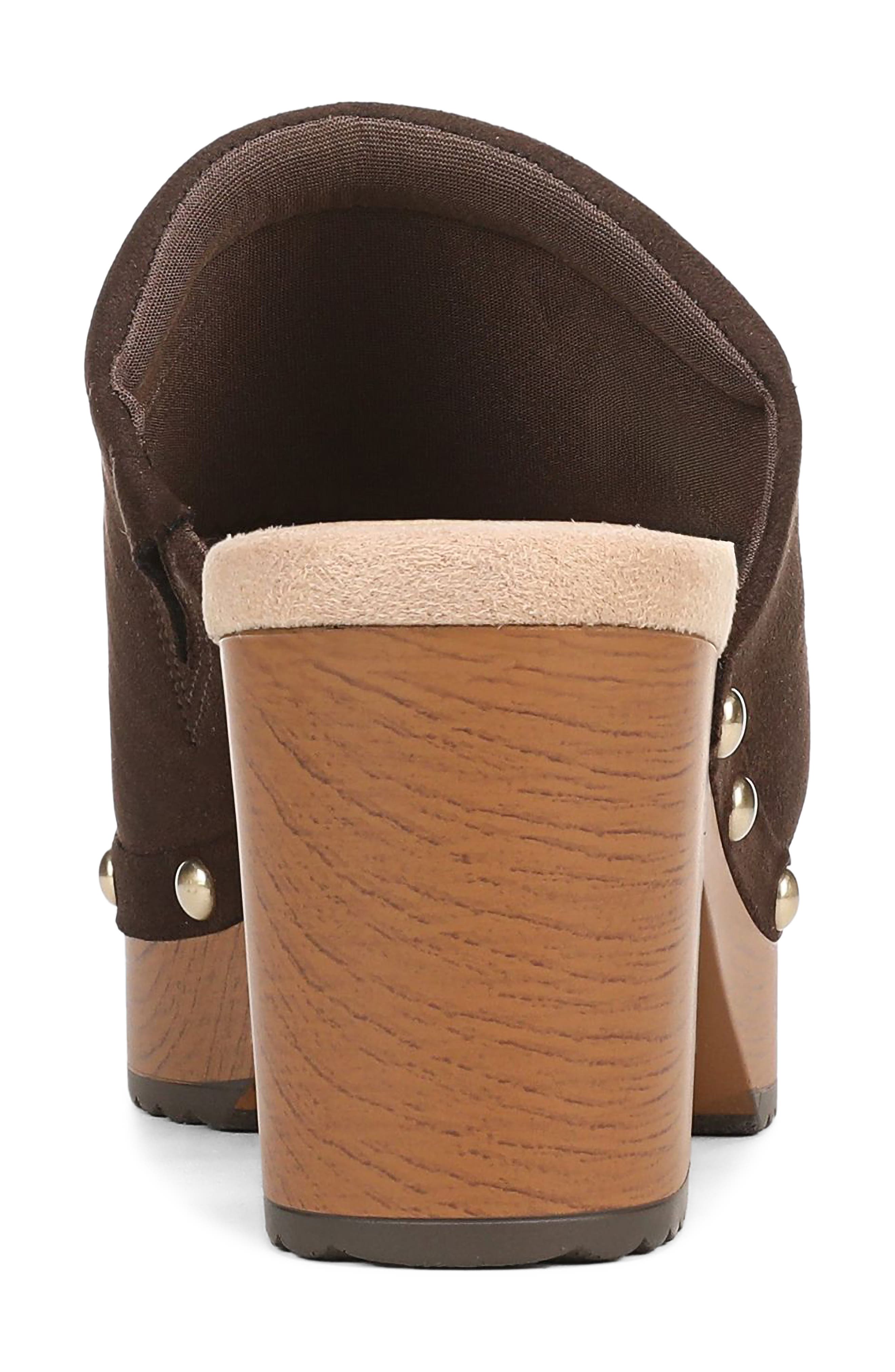 Classic Joy Clog, Alternate, color, DARK UMBER MICROSUEDE