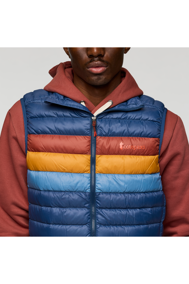 Fuego Down Vest - Men's, Alternate, color, Deep Sea Stripes