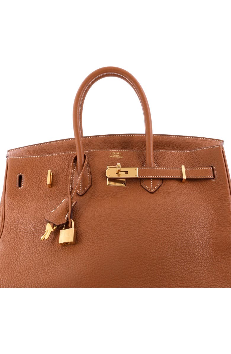 Pre-Owned Hermes Birkin Handbag Brown Togo with Gold Hardware 35, Alternate, color, Gold