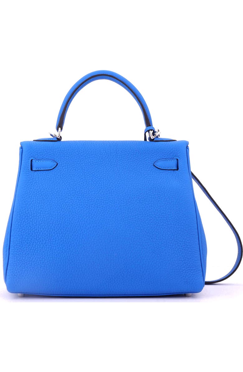 Pre-Owned Hermes Kelly Handbag Blue Togo with Palladium Hardware 25, Alternate, color, New Bleu Hydra