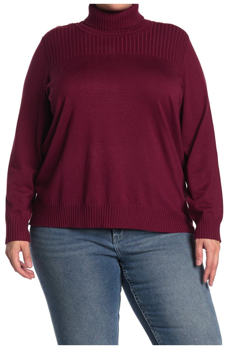 CYRUS Button Shoulder Detail Sweater, Main, color, 