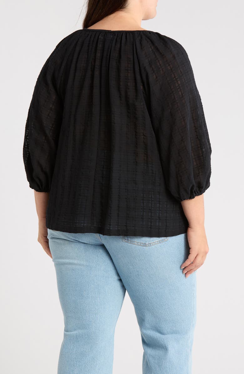 MAX STUDIO Lace Yoke Top, Alternate, color, Black