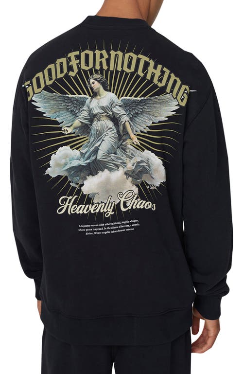 Good For Nothing Heaven Relaxed Crew Sweatshirt In Blue