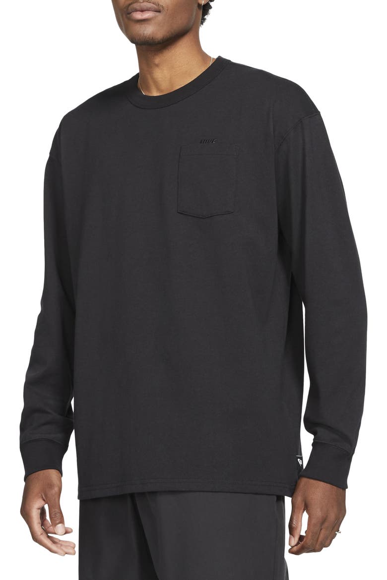 Sportswear Max 90 Long Sleeve Pocket T-Shirt, Main, color, BLACK/ BLACK