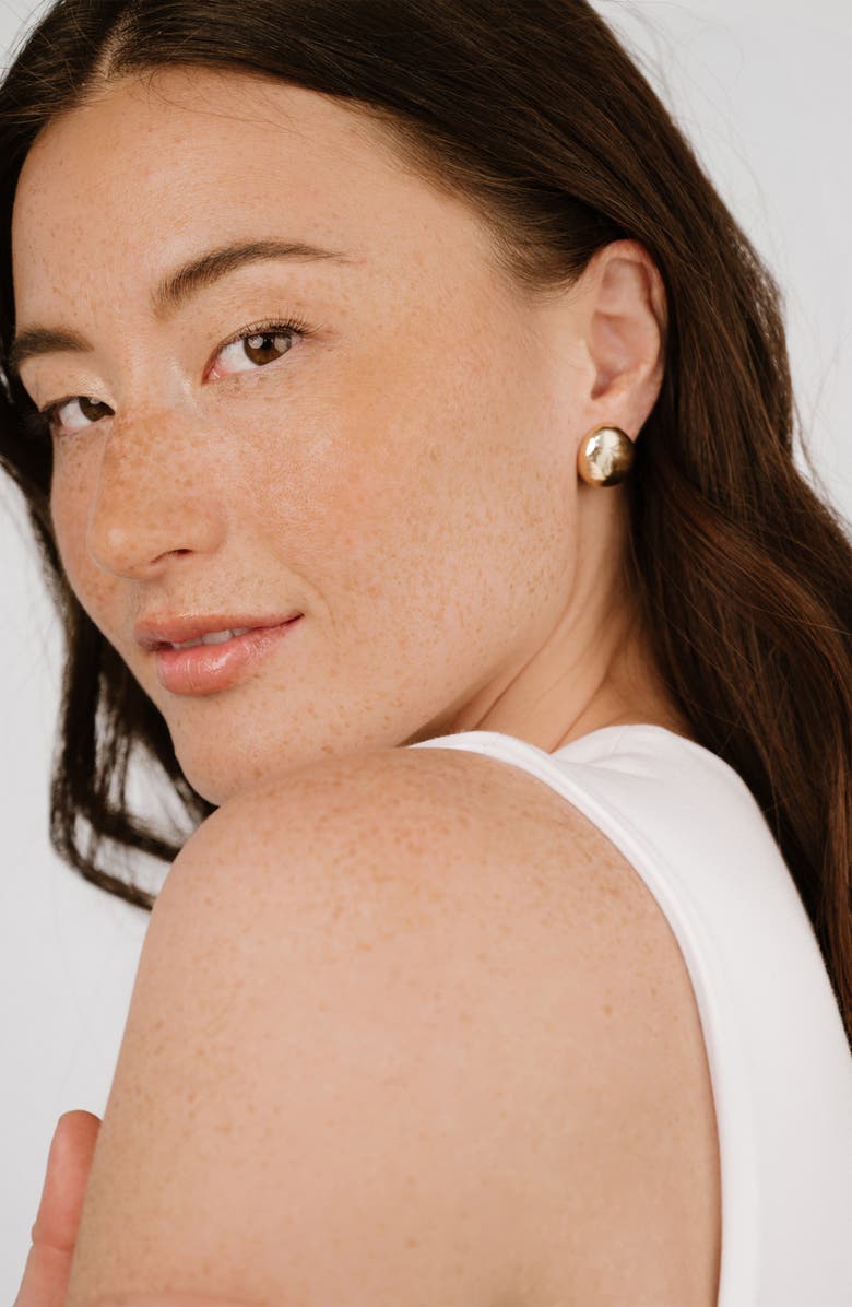 Ettika Polished Pebble Drop Earrings, Alternate, color, Gold