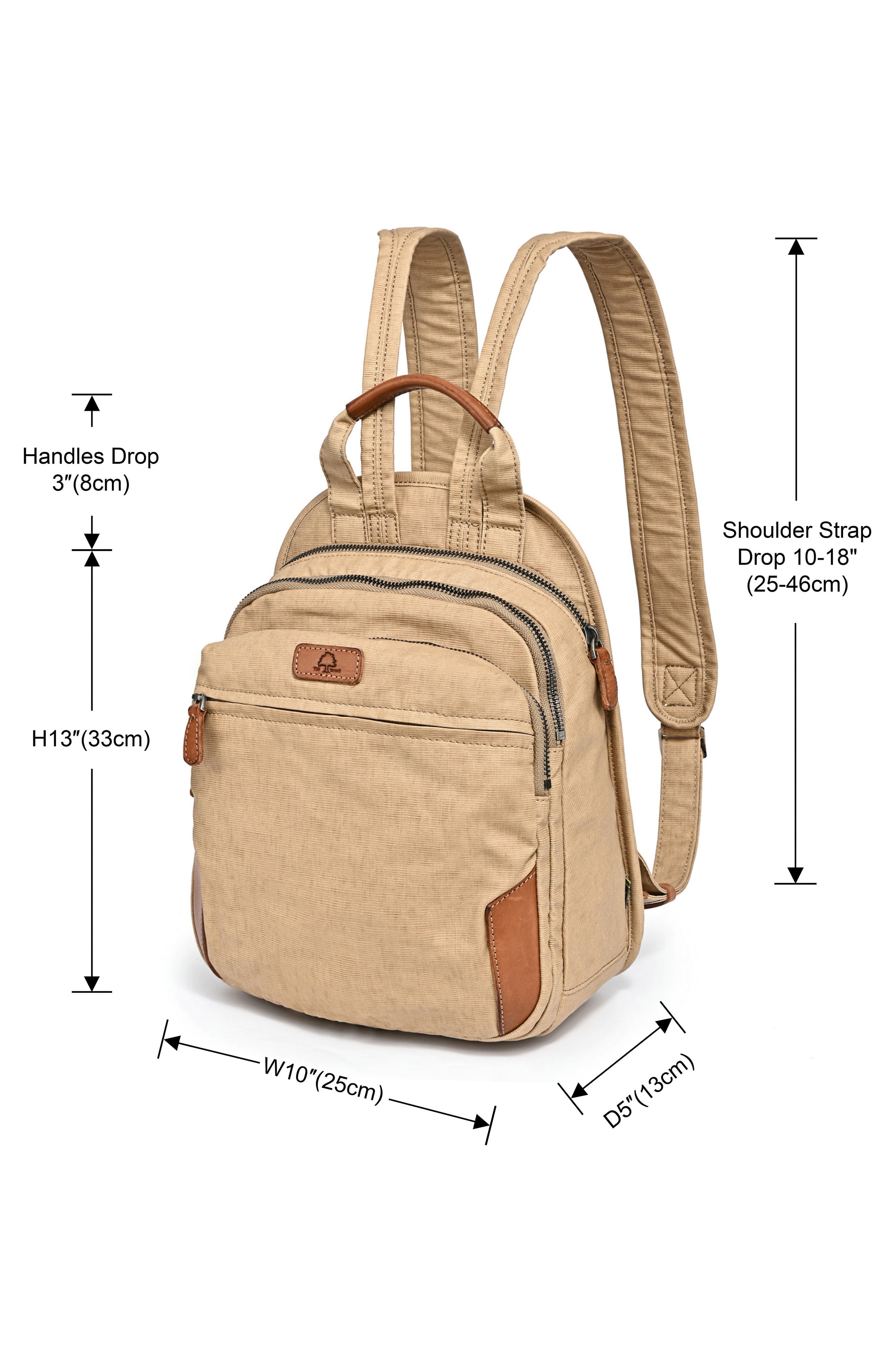 Turtle Cove Canvas Leather Backpack, Alternate, color, BEIGE