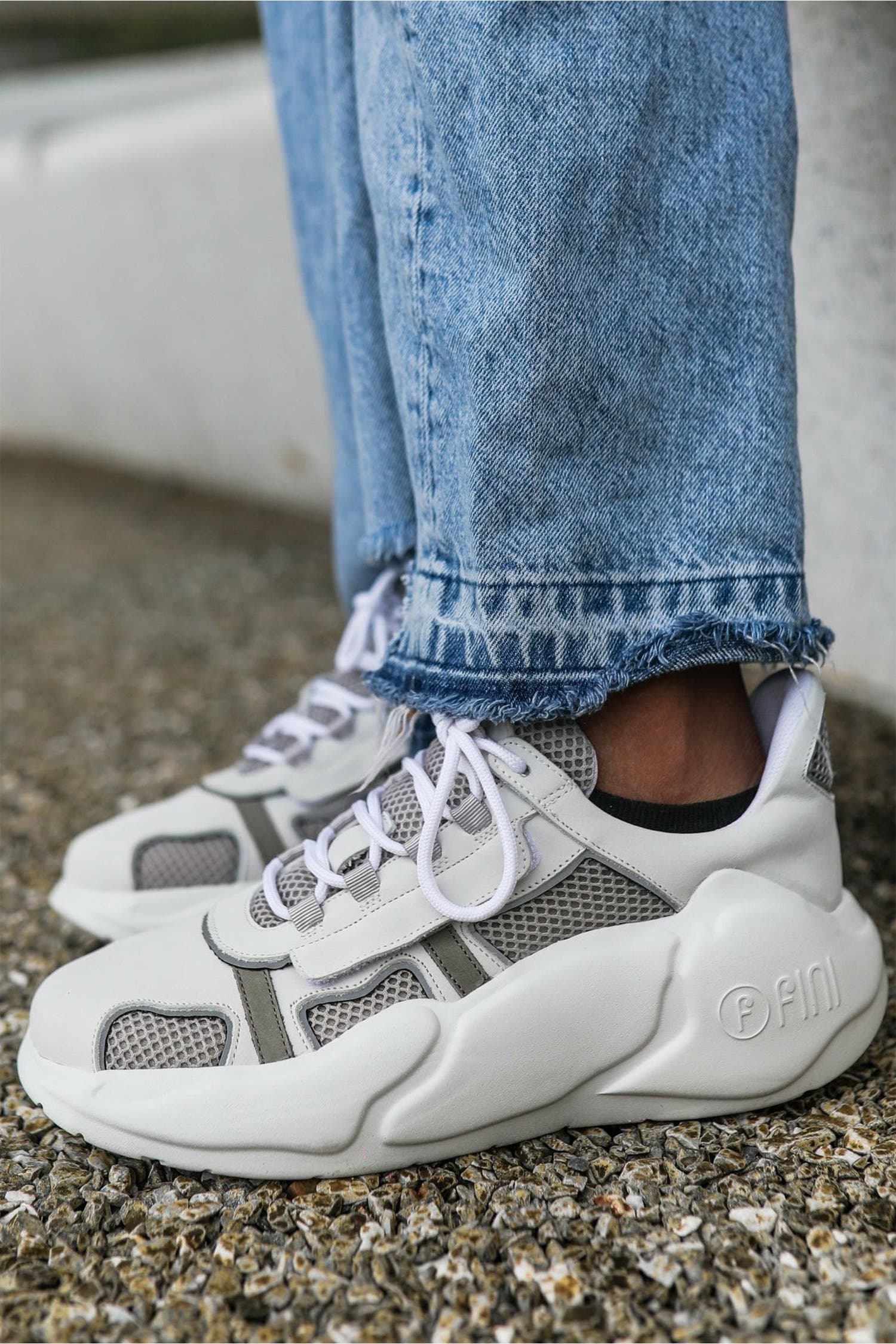 Fini Desiderata V2 White Mocha Sneaker  - Unisex, Alternate, color, White