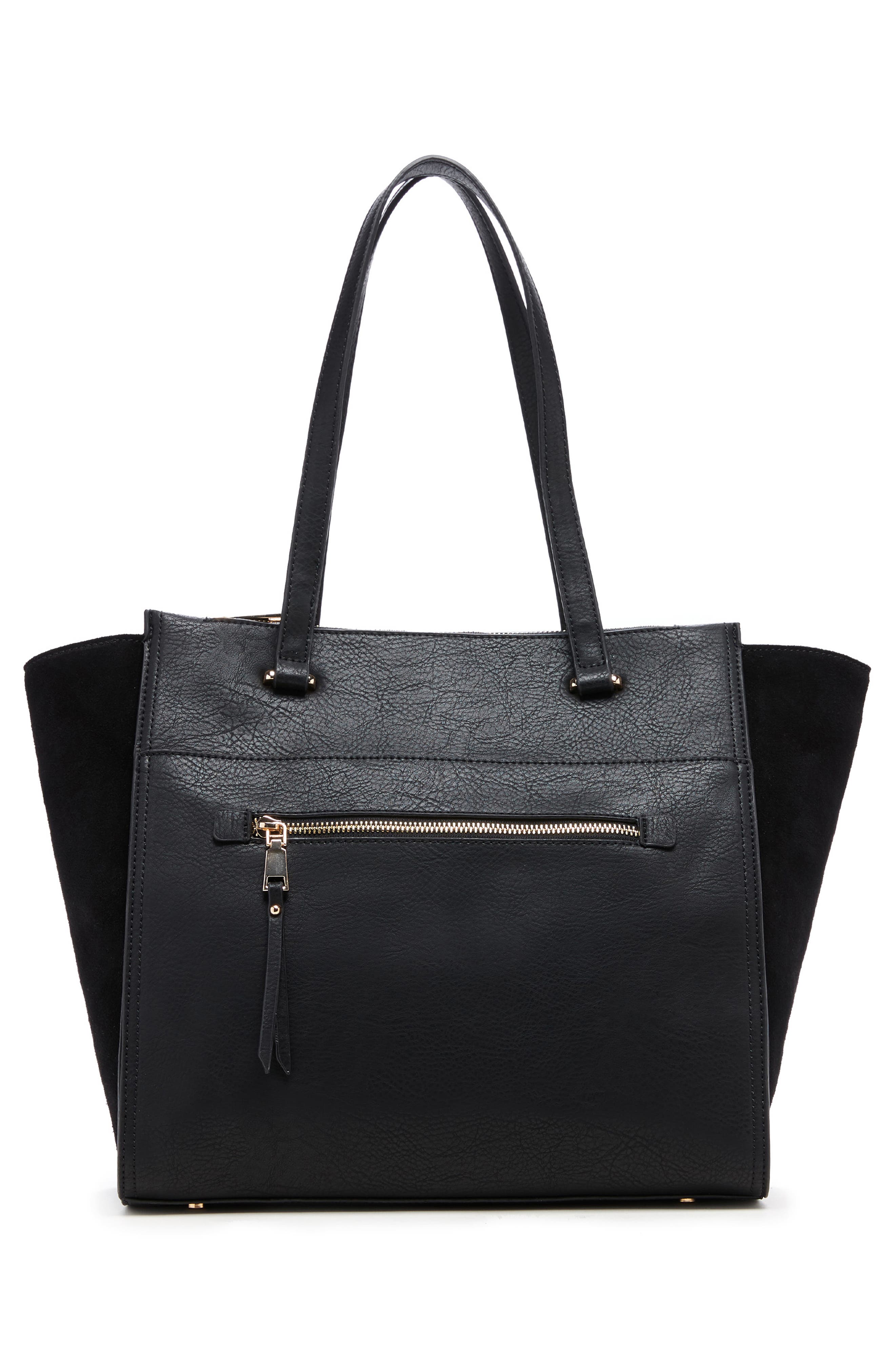 Sole Society Chele 2 Faux Leather & Genuine Suede Tote, Alternate, color, 