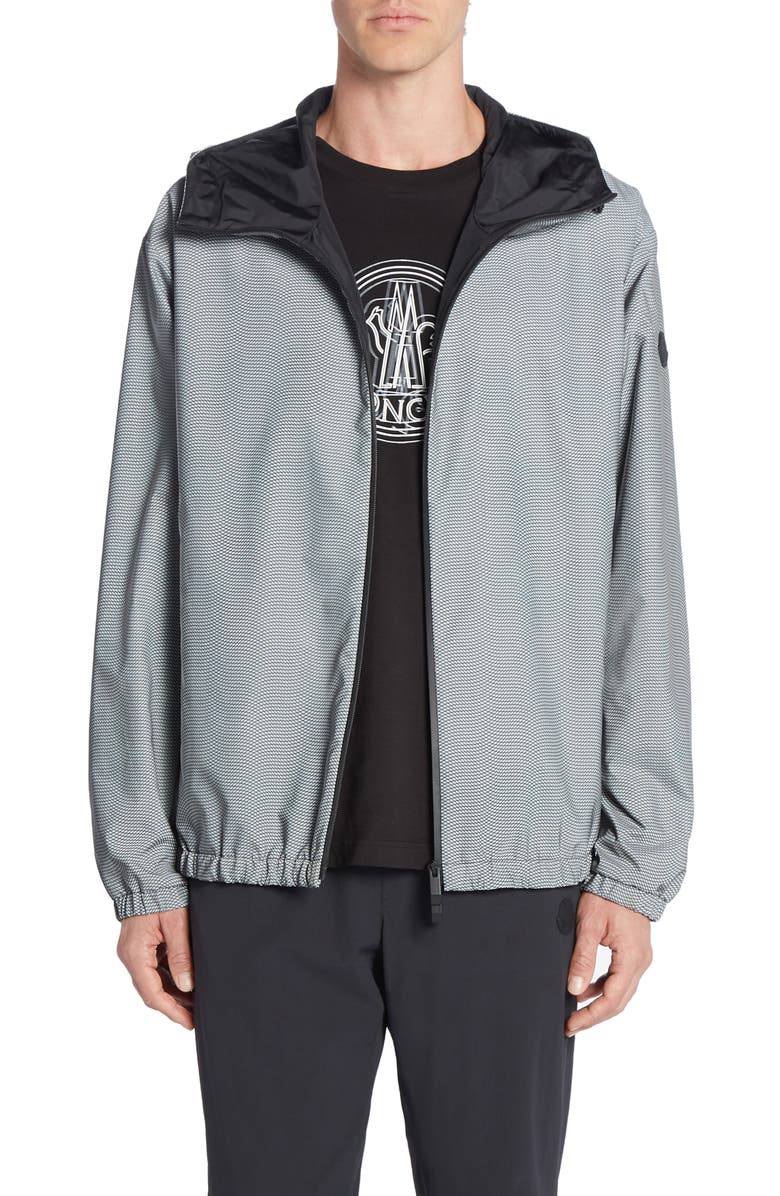 Moncler Sautron Hooded Reflective Mesh Jacket, Main, color, 